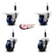 Service Caster 3'' Solid Poly Swivel 7/8'' Expanding Stem Caster Set 2 Total Lock Brakes, 4PK SCC-EXTTL20S314-SPUS-2-S-2-78 - alternate 4